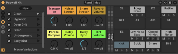Pegwell Kit in Ableton Live